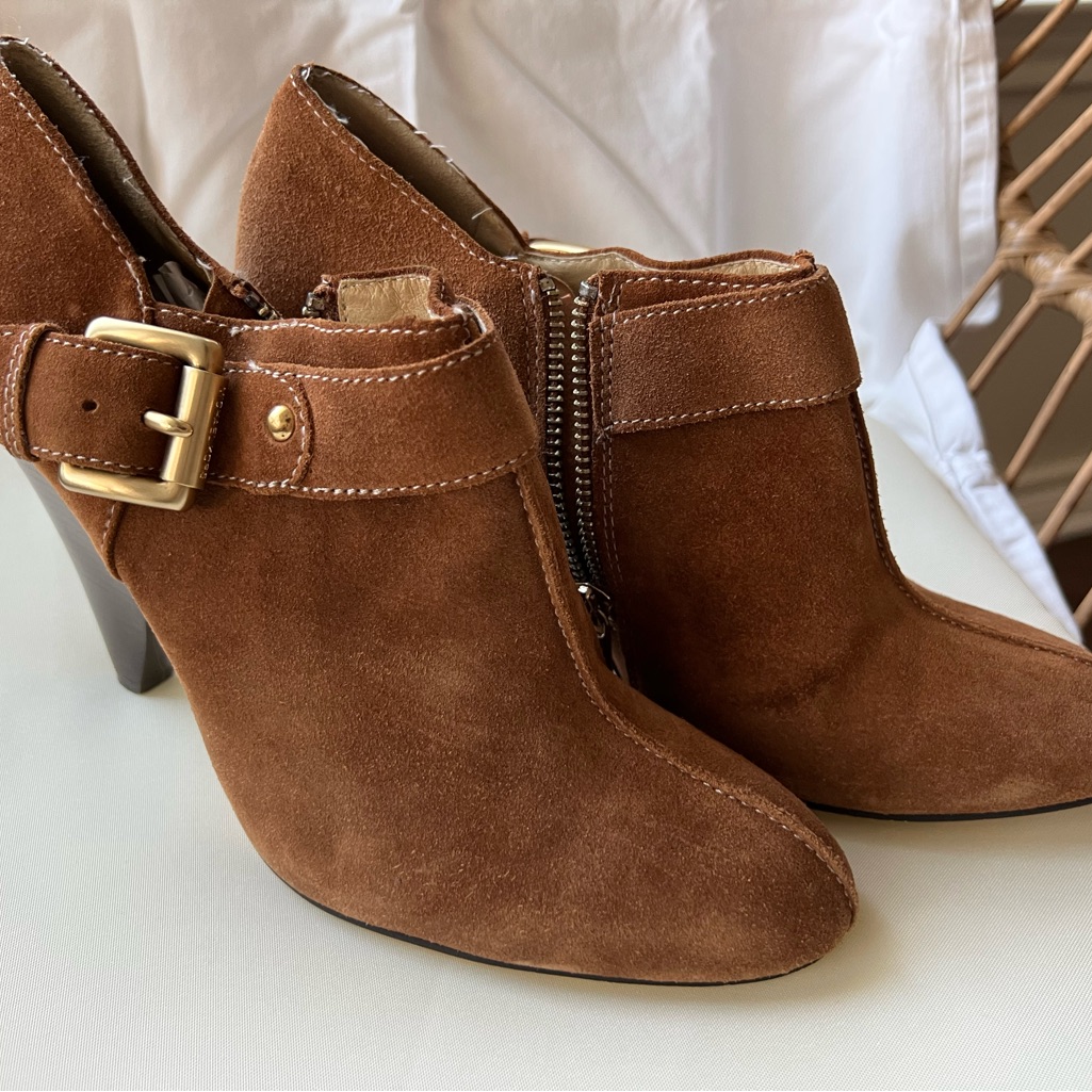 Michael Kors Booties, Size 8 1/2 , Brown Suede